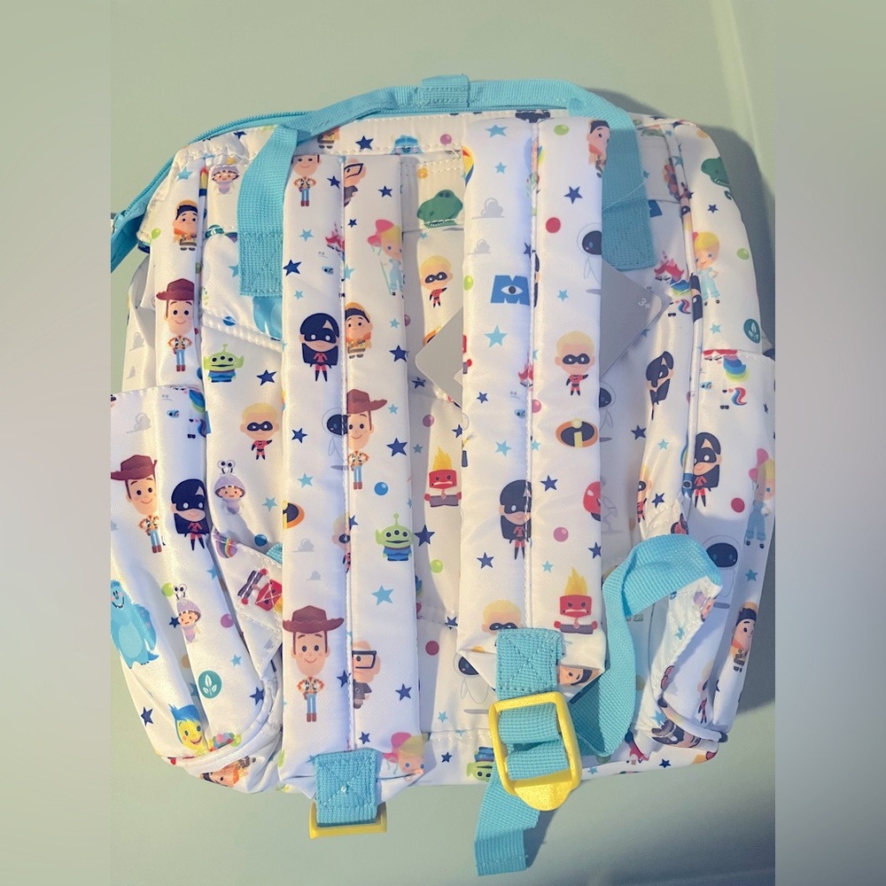 Disney Pixar Small Kid Backpack 12" Tall Toy Story, Cars, Up White Multi-Color - Picture 6 of 12